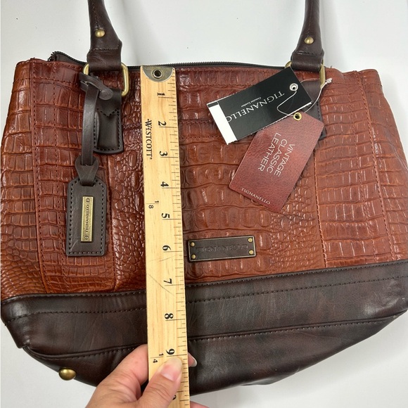 Tignanello Leather Houston St Crocodile Embossed Bag New With Defects** - Picture 13 of 15